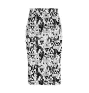 Amour Geometric Pencil Skirt – Women’s Skirt, Slim Fit