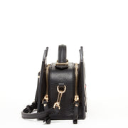 SUSU Leather Cat Bag Black Crossbody Purse Women's Handbag